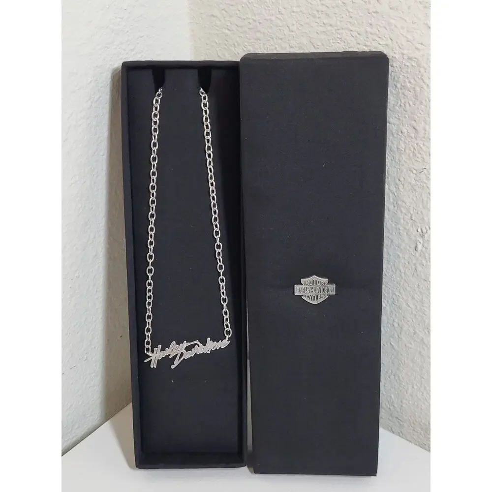 Rare Harley Davidson Sterling Silver 925 MOD Pendant Chain Necklace HDN0104 16